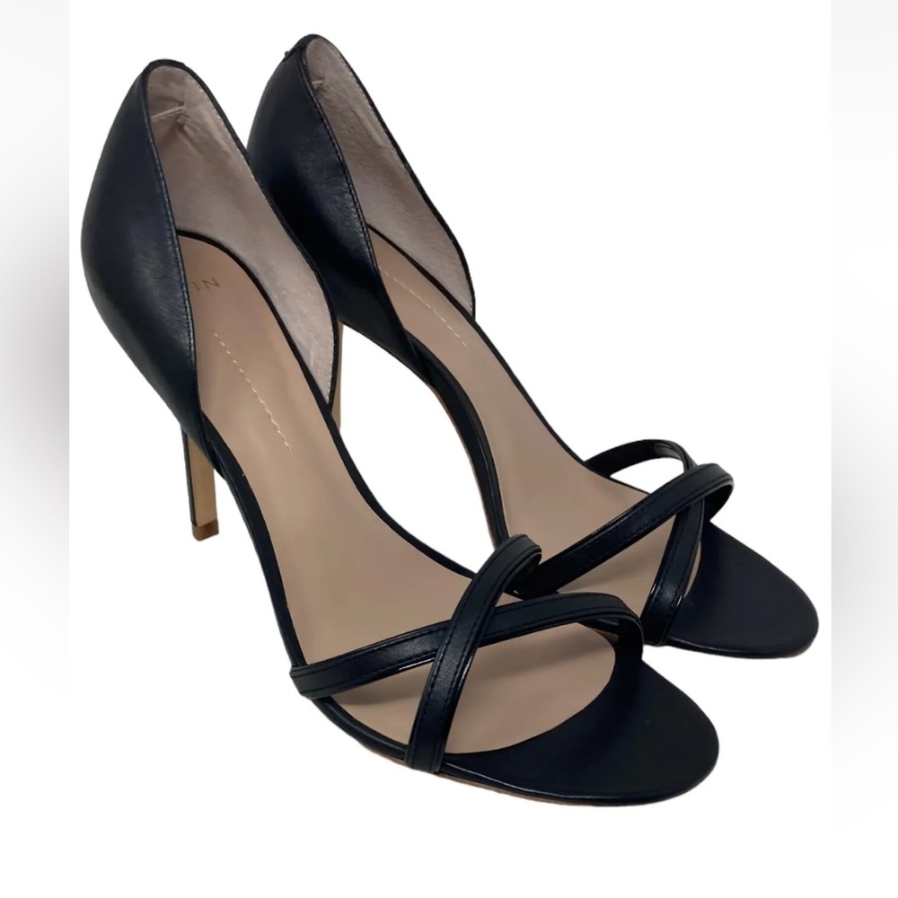 Beautiful New Aerin Black Leather Cocobay D’Orsay sandals Sz 9
